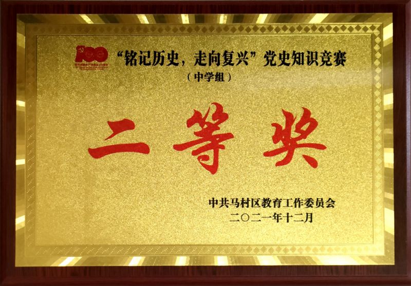 党史知识竞赛二等奖